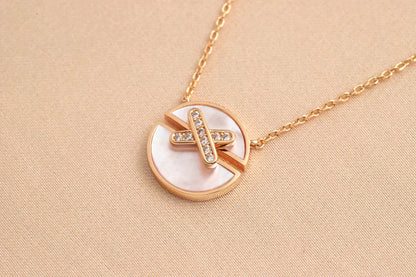 [Radiant Gem]¯JEUX DE ROSE GOLD DIAMOND NECKLACE