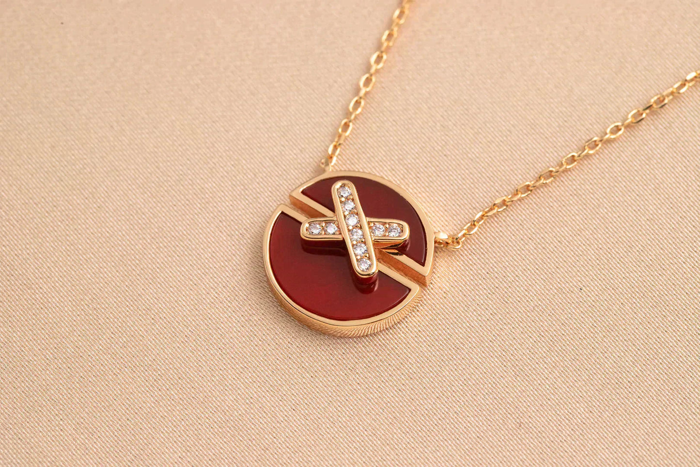 [Radiant Gem]¯JEUX DE ROSE GOLD DIAMOND NECKLACE