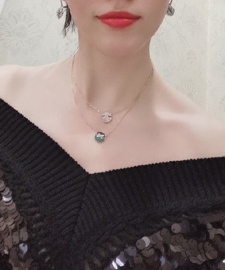 [Radiant Gem]¯JEUX DE PINK GOLD DIAMOND NECKLACE