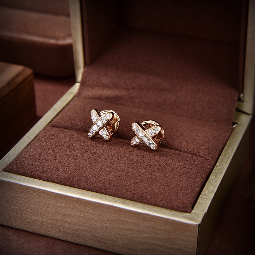 [Radiant Gem]¯JEUX DE GOLD DIAMOND EARRINGS