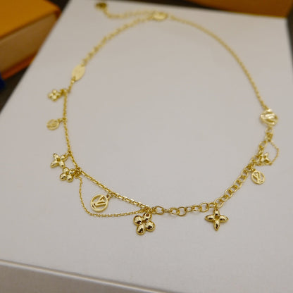 [Radiant Gem]¯BLOOMING SUPPLE NECKLACE BRASS