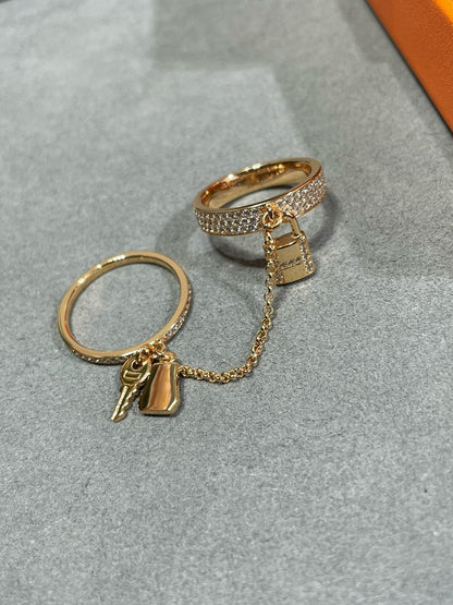 [Radiant Gem]¯HM KELLY CLOCHETTE DOUBLE RING IN  WITH DIAMONDS