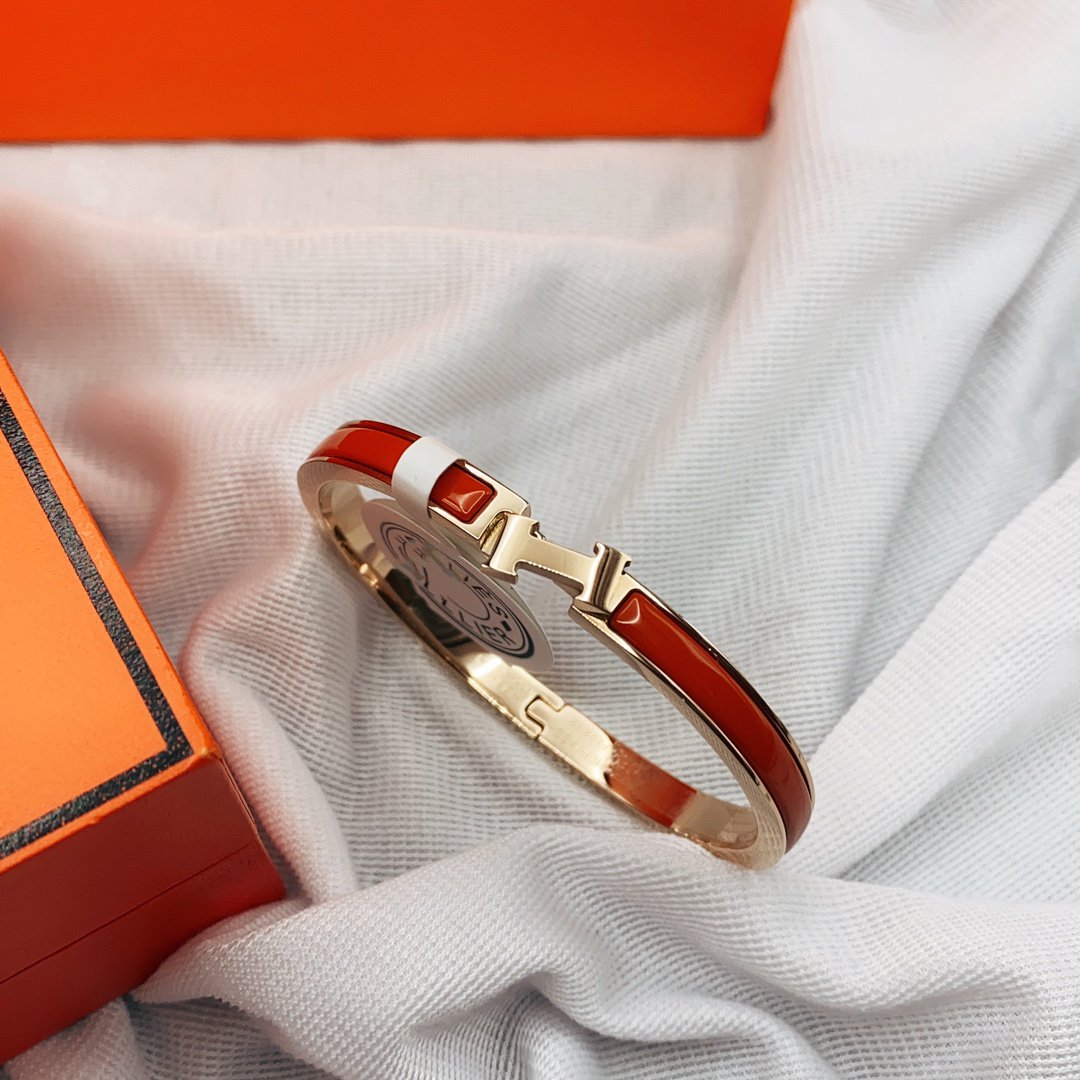 [Radiant Gem]¯CLASSIC HM CLIC RED 8MM ENAMEL BRACELET
