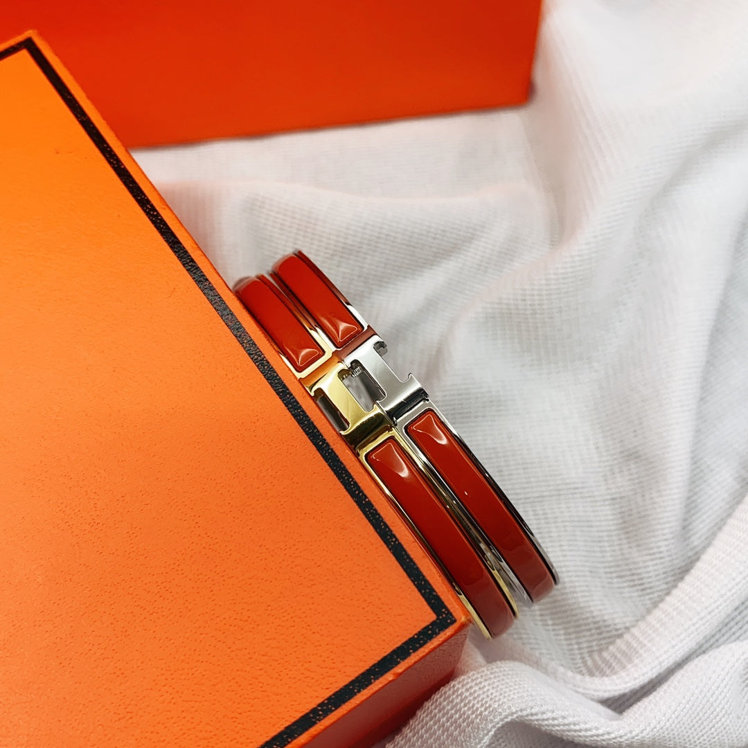[Radiant Gem]¯CLASSIC HM CLIC RED 8MM ENAMEL BRACELET