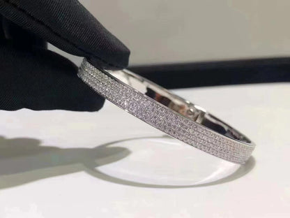 [Radiant Gem]¯HM KELLY BRACELET IN SILVER AND FULL PAVE DIAMOND
