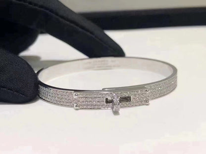 [Radiant Gem]¯HM KELLY BRACELET IN SILVER AND FULL PAVE DIAMOND