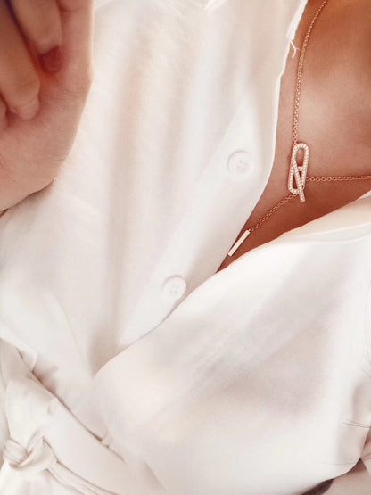 [Radiant Gem]¯HM FIRE PIG NOSE NECKLACE TRENDY STREET