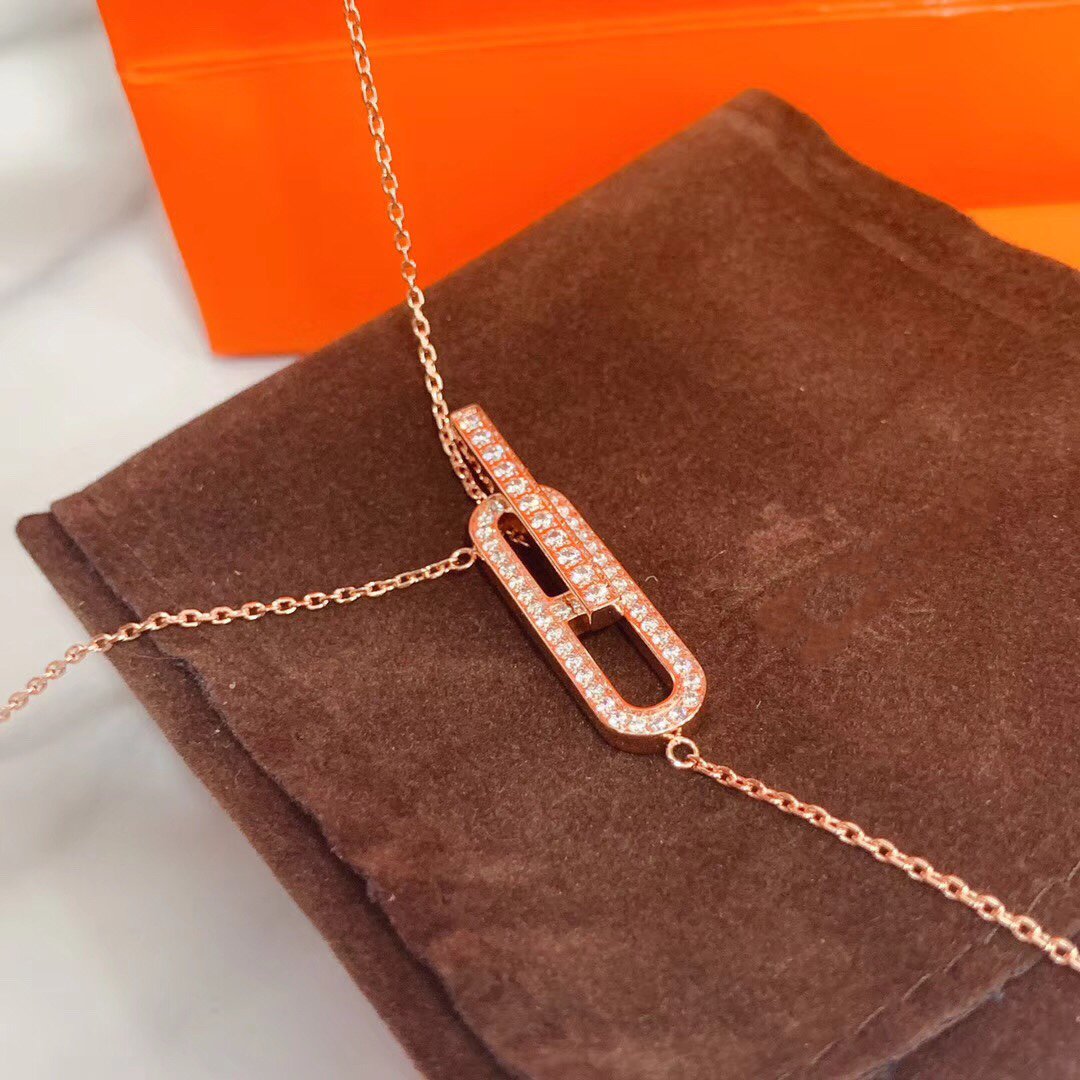 [Radiant Gem]¯HM NECKLACE PLATINUM ROSE GOLD DIAMOND