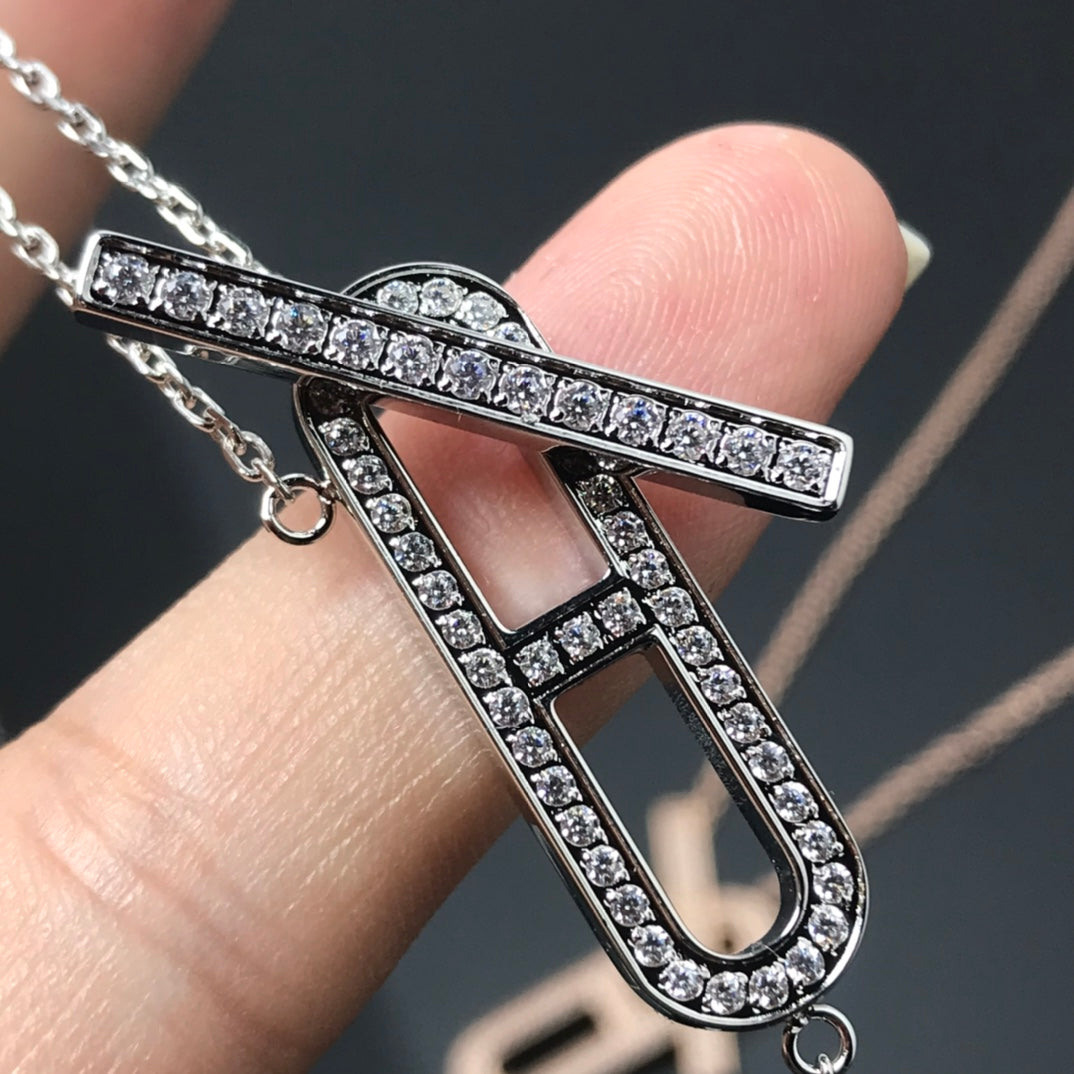 [Radiant Gem]¯HM NECKLACE PLATINUM ROSE GOLD DIAMOND