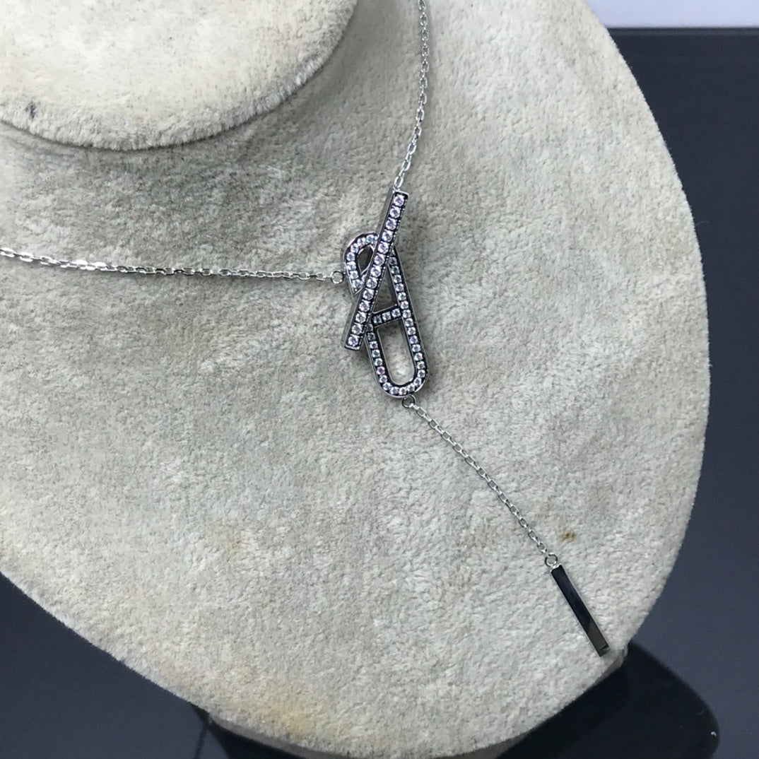[Radiant Gem]¯HM NECKLACE PLATINUM ROSE GOLD DIAMOND