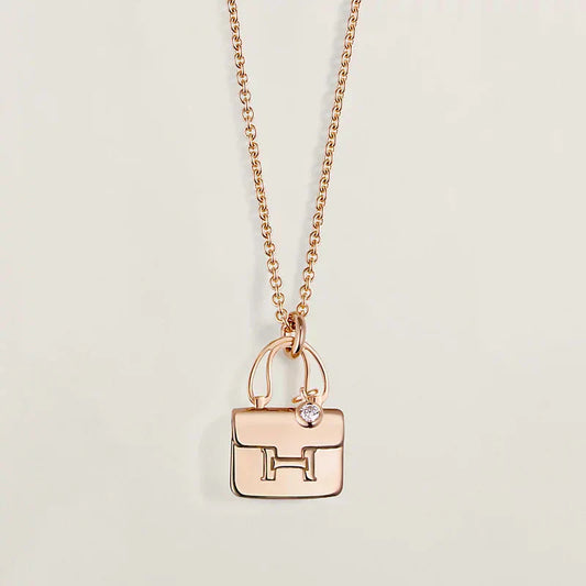[Radiant Gem]¯AMULETTE PEDANT ROSE GOLD NECKLACE