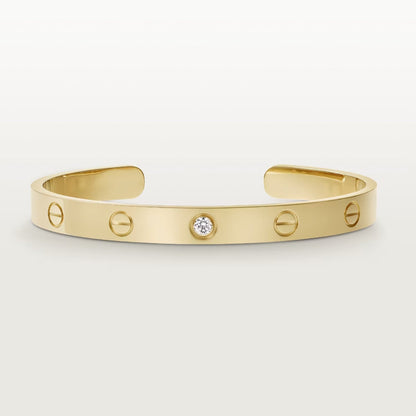 [Radiant Gem]¯LOVE BRACELET 6.1MM 1 DIAMOND OPEN CUFF