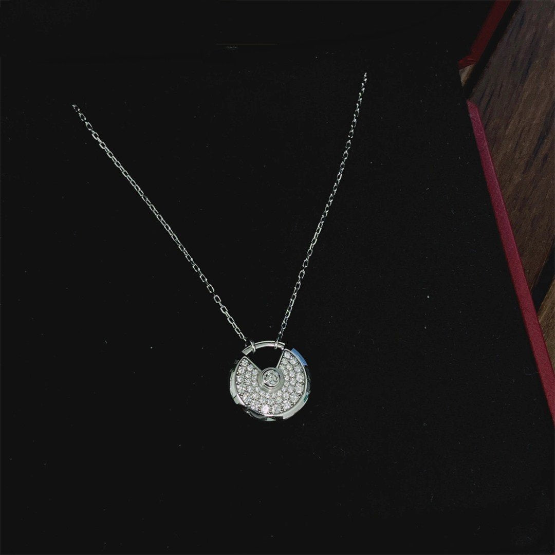 [Radiant Gem]¯AMULETTE SILVER FULL DIAMOND NECKLACE