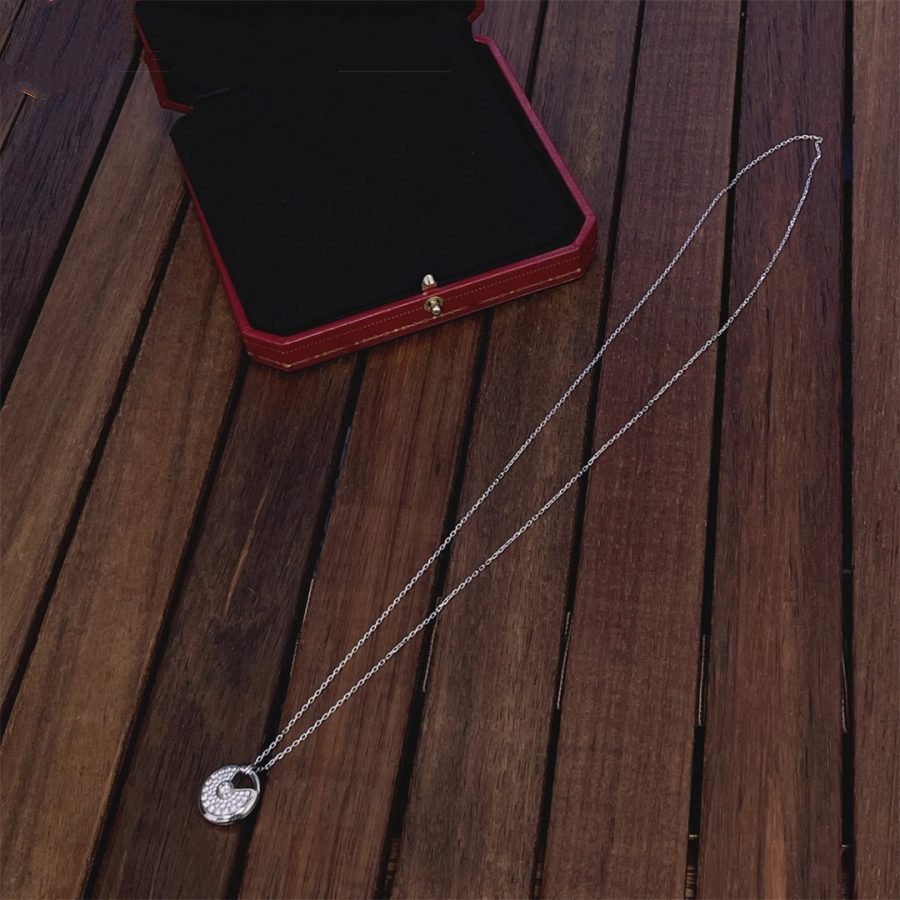 [Radiant Gem]¯AMULETTE SILVER FULL DIAMOND NECKLACE