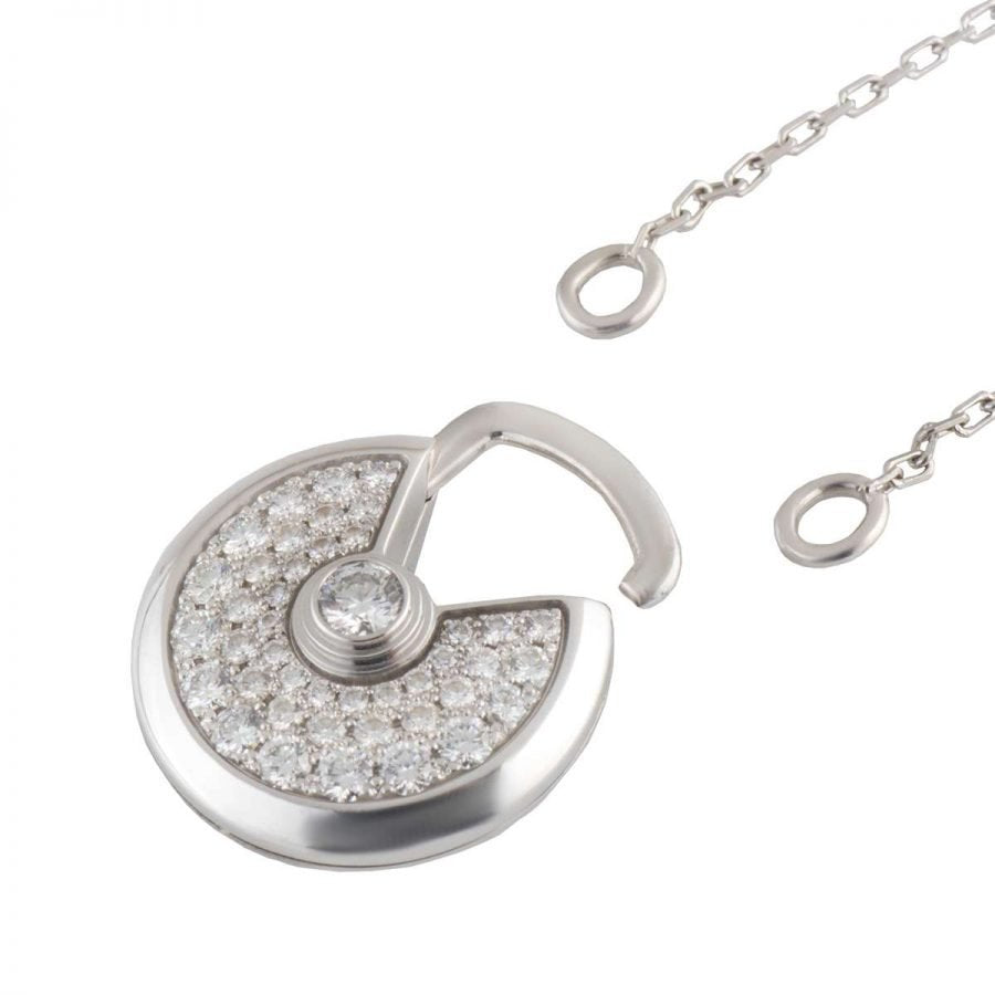 [Radiant Gem]¯AMULETTE SILVER FULL DIAMOND NECKLACE