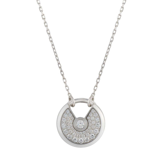 [Radiant Gem]¯AMULETTE SILVER FULL DIAMOND NECKLACE
