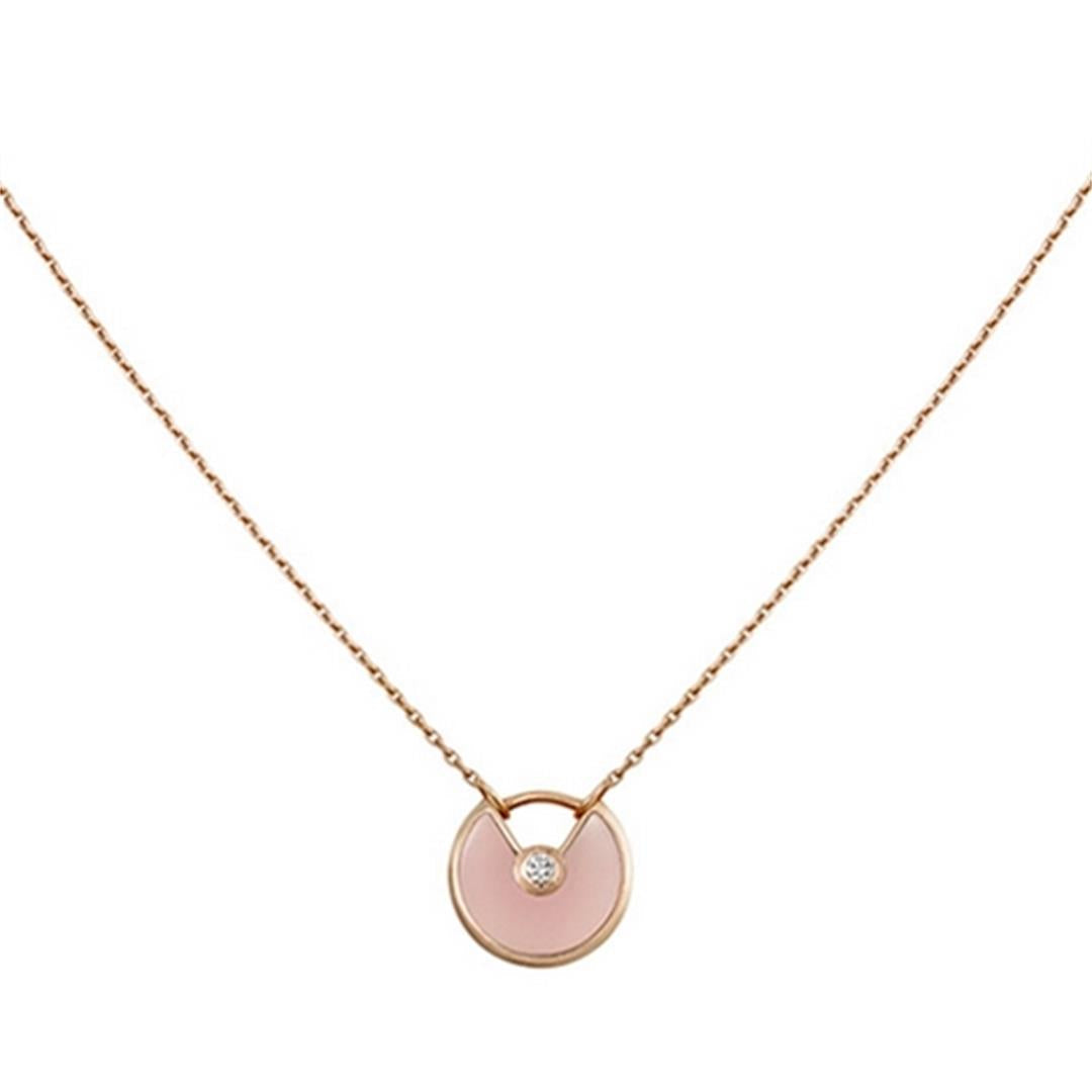 [Radiant Gem]¯AMULETTE ROSE GOLD PINK MOP NECKLACE