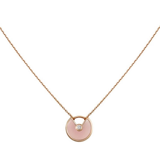 [Radiant Gem]¯AMULETTE ROSE GOLD PINK MOP NECKLACE