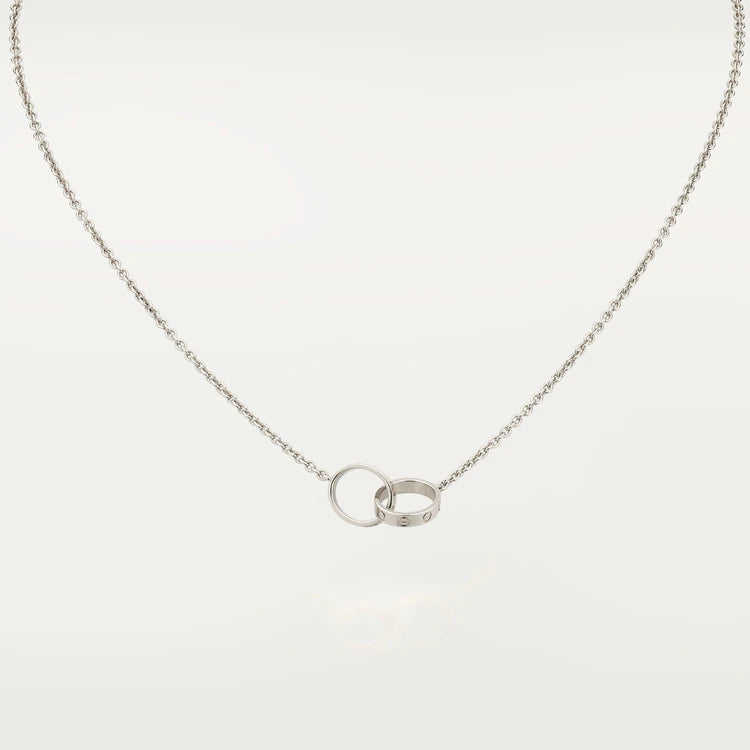 [Radiant Gem]¯LOVE NECKLACE PINK GOLD AND SILVER