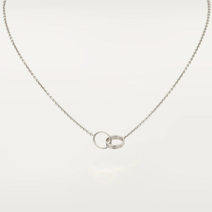 [Radiant Gem]¯LOVE NECKLACE PINK GOLD AND SILVER