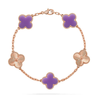 [Radiant Gem]New CLOVER 5 MOTIF LIGHT PURPLE BRACELET COLLECTION