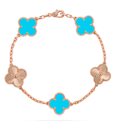 [Radiant Gem]New  CLOVER 5 MOTIF TURQUOISE BRACELET COLLECTION