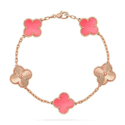 [Radiant Gem]New  CLOVER 5 MOTIFS  PINK MOP BRACELET COLLECTION