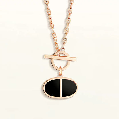 [Radiant Gem]¯CHAINE VERSO BLACK CERAMIC NECKLACE