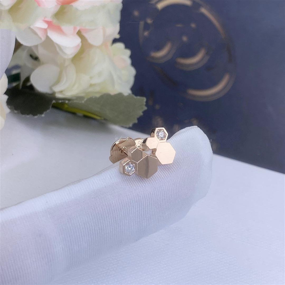 [Radiant Gem]¯BEE LOVE PINK GOLD DIAMOND EARRINGS