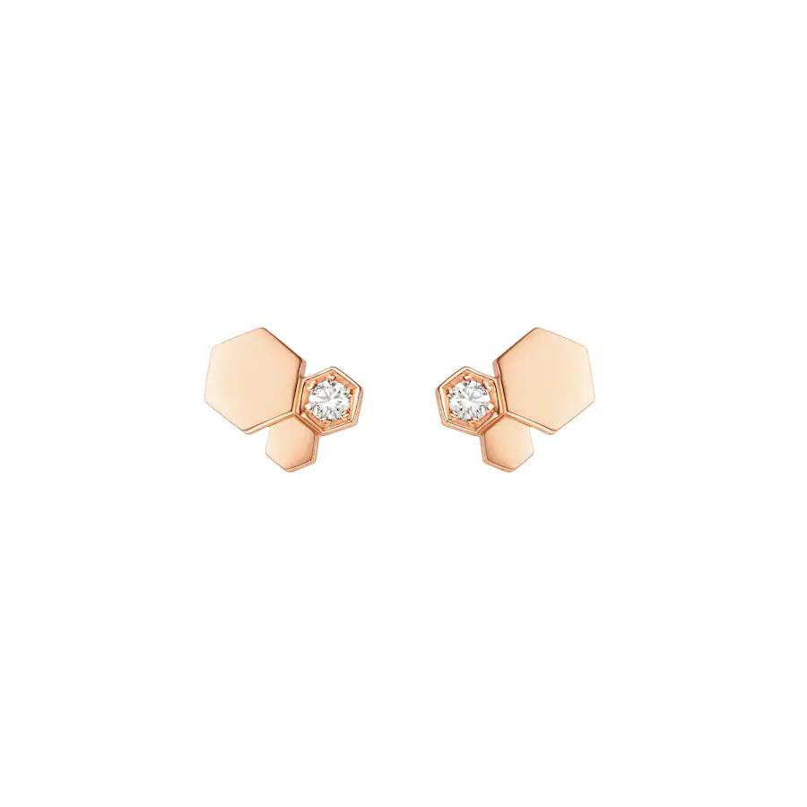 [Radiant Gem]¯BEE LOVE PINK GOLD DIAMOND EARRINGS