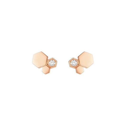 [Radiant Gem]¯BEE LOVE PINK GOLD DIAMOND EARRINGS