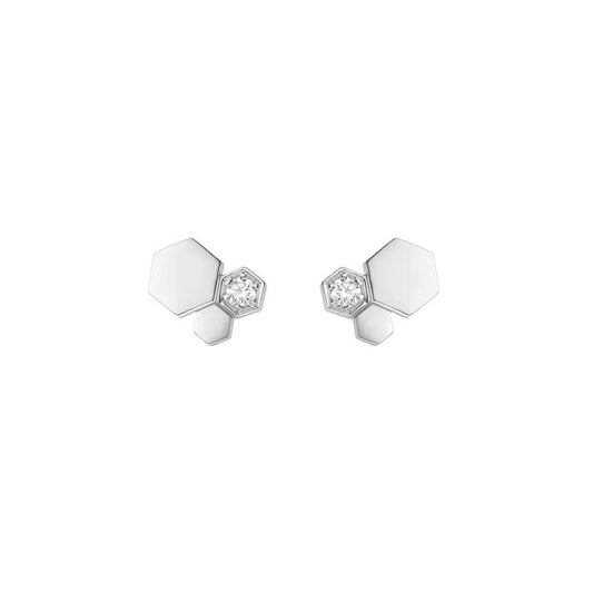 [Radiant Gem]¯BEE LOVE SILVER DIAMOND EARRINGS