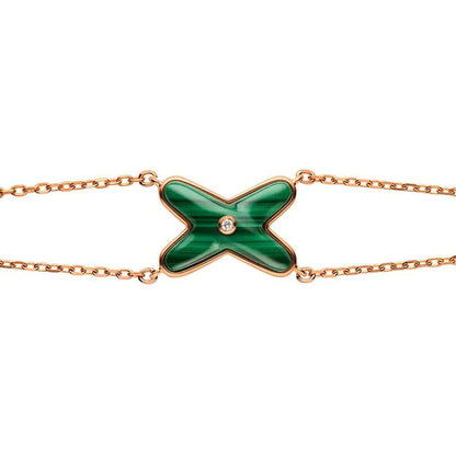 [Radiant Gem]¯JEUX BRACELET MALACHITE PINK GOLD 1 DIAMOND