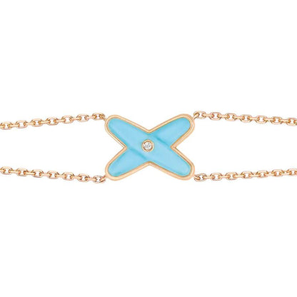 [Radiant Gem]¯JEUX BRACELET TURQUOISE PINK GOLD 1 DIAMOND