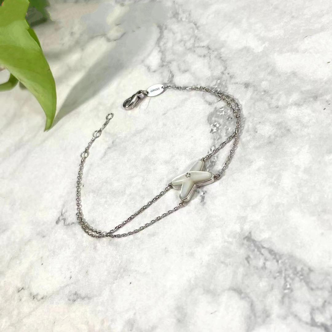 [Radiant Gem]¯JEUX BRACELET WHITE MOP SILVER 1 DIAMOND