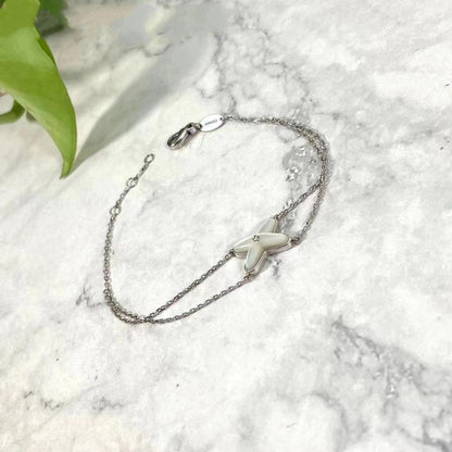 [Radiant Gem]¯JEUX BRACELET WHITE MOP SILVER 1 DIAMOND
