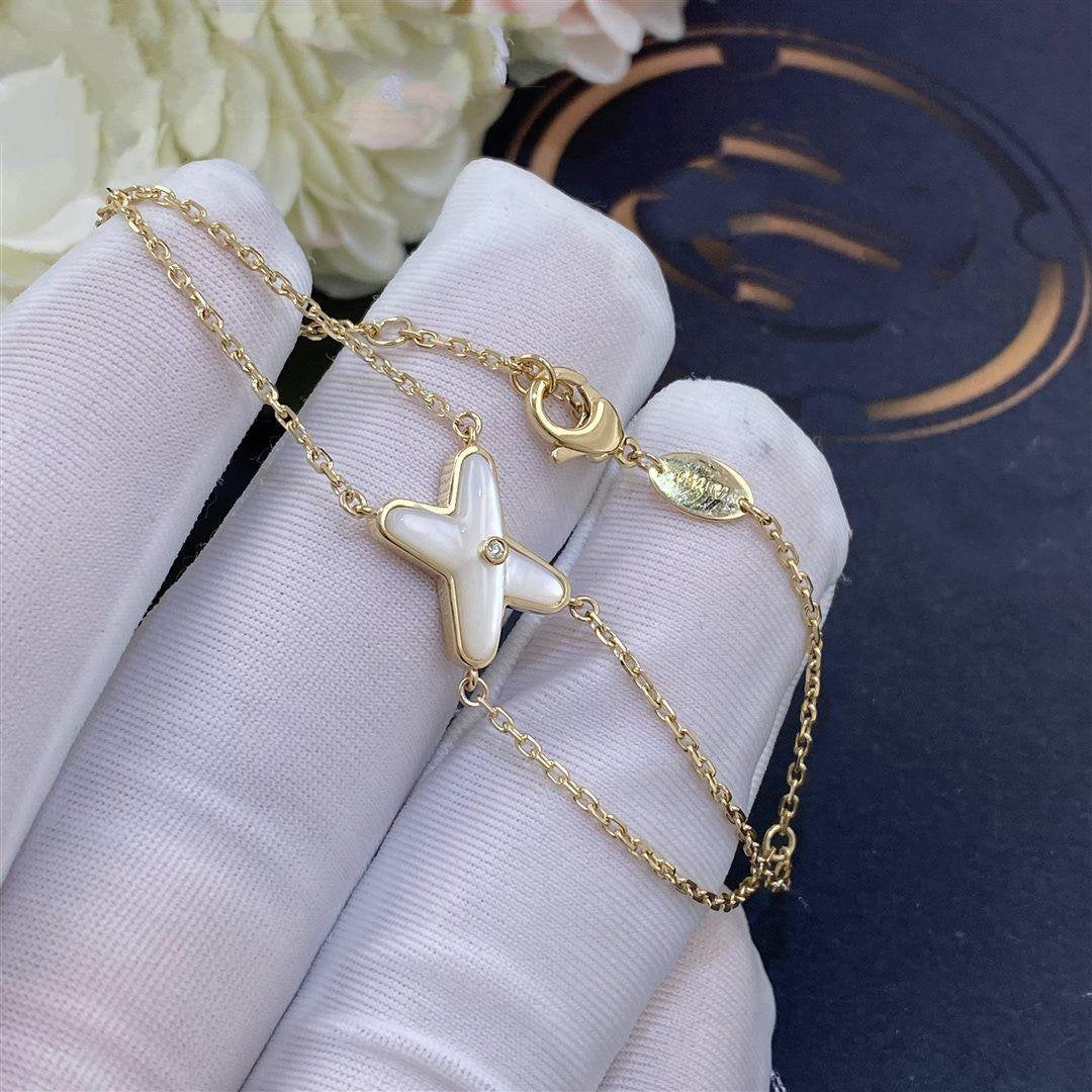 [Radiant Gem]¯JEUX BRACELET WHITE MOP GOLD 1 DIAMOND