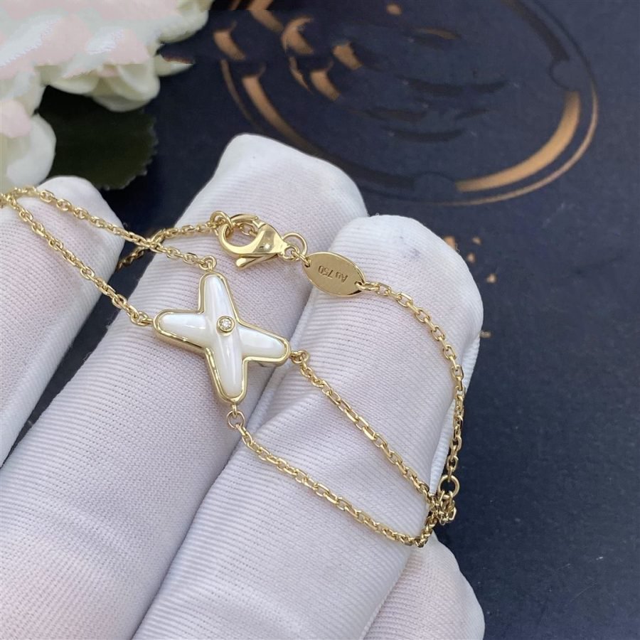 [Radiant Gem]¯JEUX BRACELET WHITE MOP GOLD 1 DIAMOND