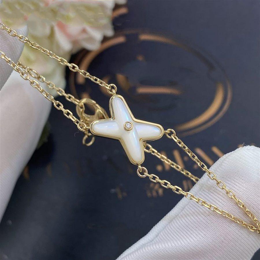 [Radiant Gem]¯JEUX BRACELET WHITE MOP GOLD 1 DIAMOND