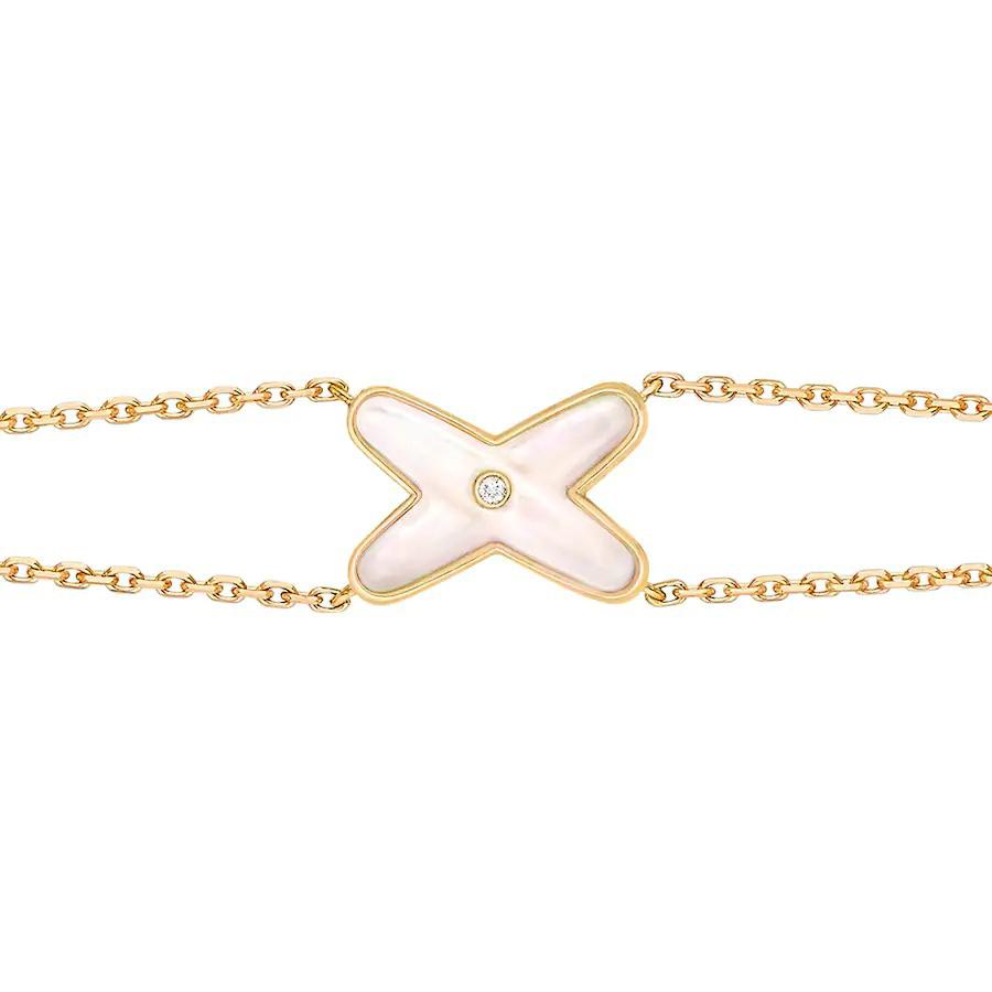 [Radiant Gem]¯JEUX BRACELET WHITE MOP GOLD 1 DIAMOND