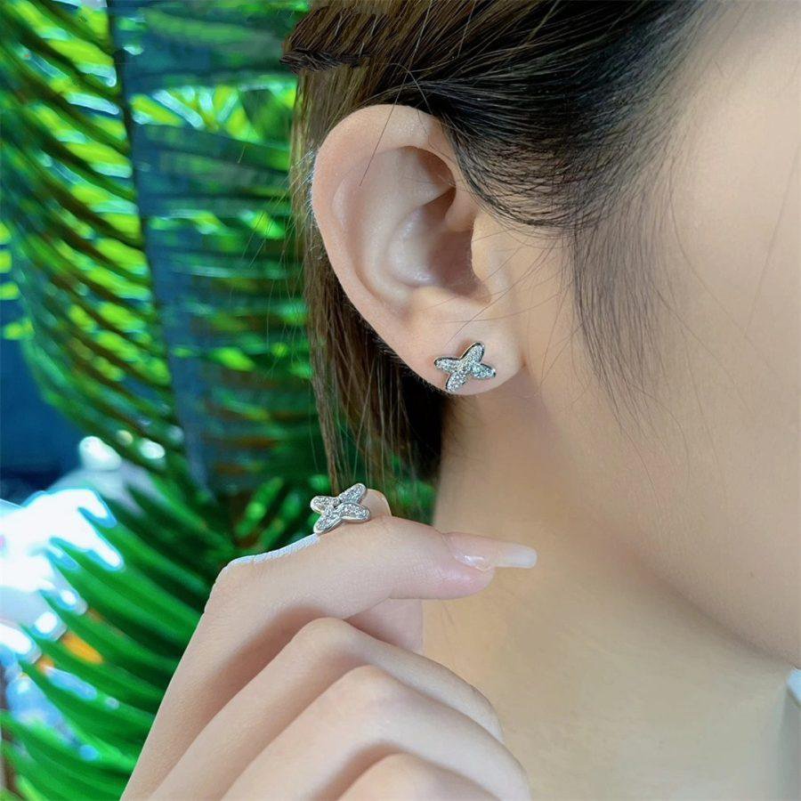 [Radiant Gem]¯JEUX DE SILVER DIAMOND EARRINGS