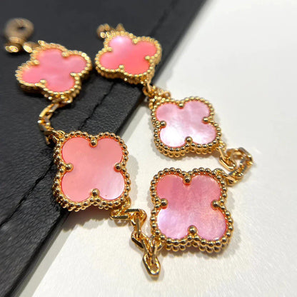 [Radiant Gem]New  CLOVER 5 MOTIFS  PINK MOP BRACELET COLLECTION