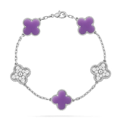 [Radiant Gem]New CLOVER 5 MOTIF LIGHT PURPLE BRACELET COLLECTION