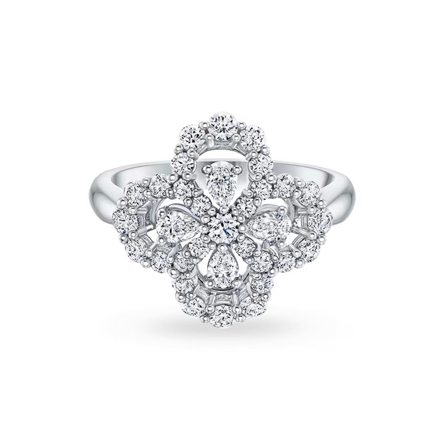 [Radiant Gem]¯LOOP RING FULL MOTIF DIAMOND 16MM SILVE