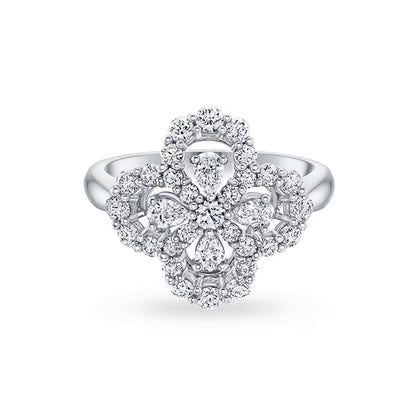 [Radiant Gem]¯LOOP RING FULL MOTIF DIAMOND 16MM SILVE