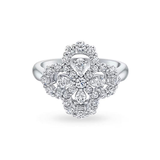 [Radiant Gem]¯LOOP RING FULL MOTIF DIAMOND 16MM SILVE