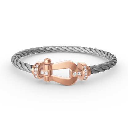 [Radiant Gem]¯FORCE LARGE HORSESHOE HALF DIAMOND BRACELET ROSE GOLD