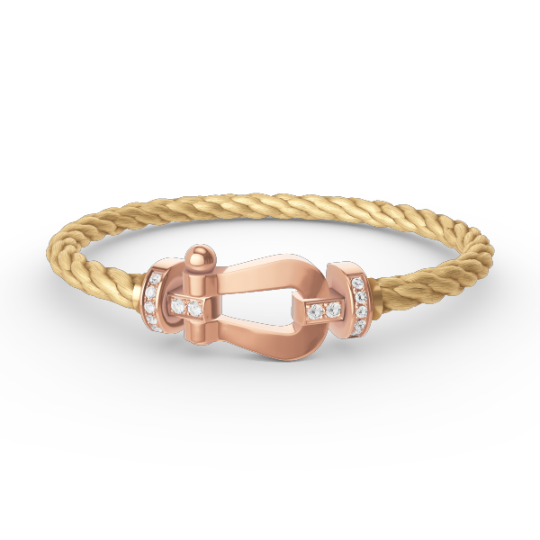 [Radiant Gem]¯FORCE LARGE HORSESHOE HALF DIAMOND BRACELET ROSE GOLD