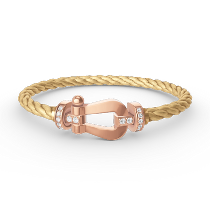 [Radiant Gem]¯FORCE LARGE HORSESHOE HALF DIAMOND BRACELET ROSE GOLD