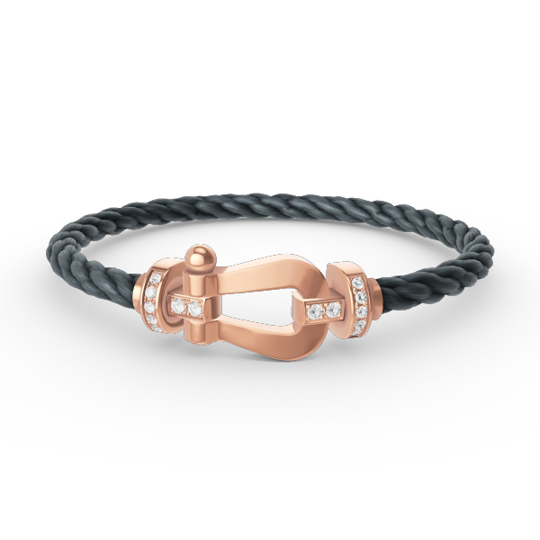 [Radiant Gem]¯FORCE LARGE HORSESHOE HALF DIAMOND BRACELET ROSE GOLD